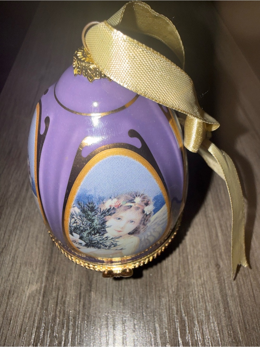 Mr Christmas musical egg ornament and musical trinket box